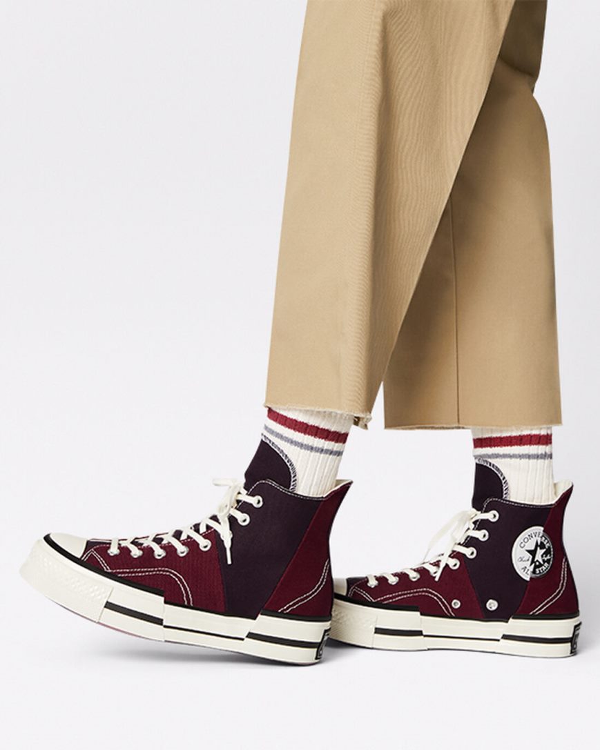 Men's Converse Chuck 70 Plus High Top Shoes Dark Red / Black | AU 8965CU